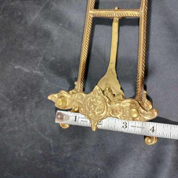 Vintage Brass Easel Picture Frame Holder - Picture 9 of 11